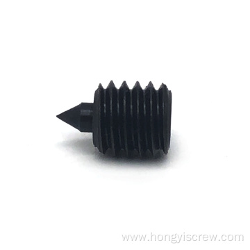 DIN915Full Black Dog Point Hexagon Socket Grub Screw